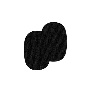 Iron on oval repair patches - "jeans"