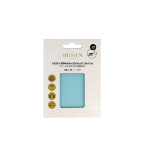 PIECE NYLON AUTOCOL. 2x 10*12cm - BLEU CLAIR