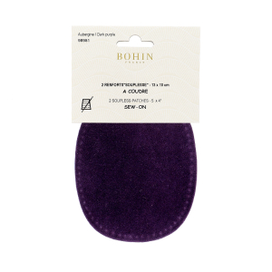 Sew-on colored oval repair patches