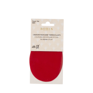 Suede iron on oval repair patches