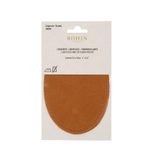 Suede iron on oval repair patches