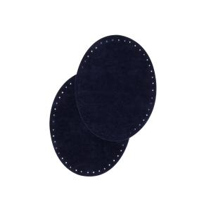 Sew-on suede oval repair patches