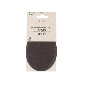 Sew-on suede oval repair patches