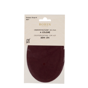 Sew-on suede oval repair patches