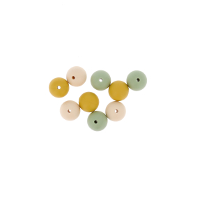 Silicone round beads 15mm - 9/16"