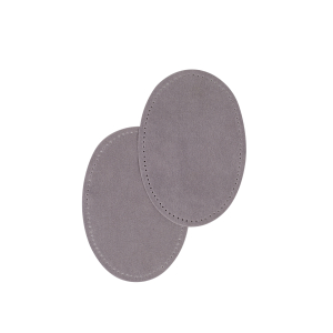 Sew-on suede oval repair patches