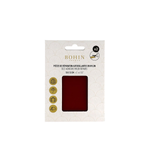 PIECE NYLON AUTOCOL. 2x 10*12cm - BORDEAUX