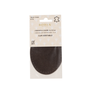 Sew-on oval leather repair patches
