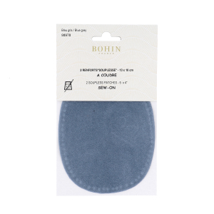 Sew-on colored oval repair patches