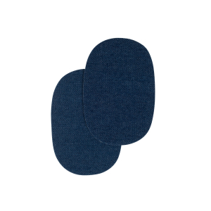 Iron on oval repair patches - "jeans"