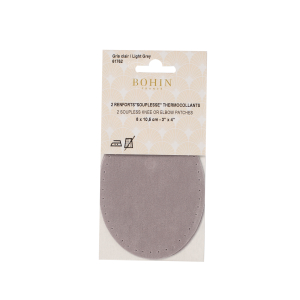 Suede iron on oval repair patches
