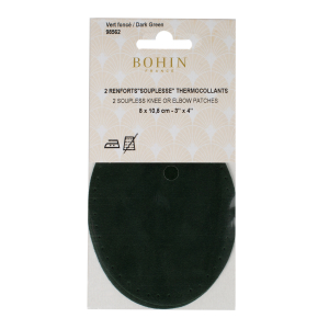 Suede iron on oval repair patches