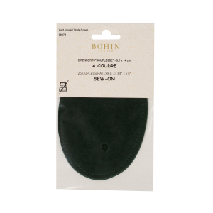 Sew-on suede oval repair patches
