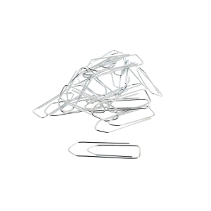 Nickel plated paper clips
