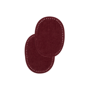 Sew-on suede oval repair patches