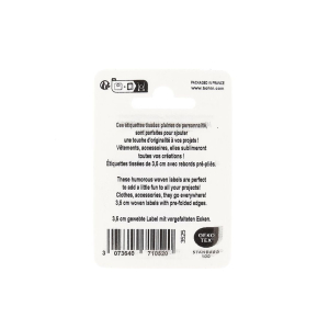 Sew-on label – More amor por favor – Blister of 4 labels