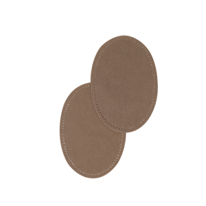 Sew-on suede oval repair patches