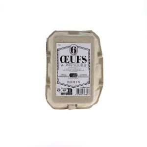 Wooden darning eggs - Box of 6 (Label in French)