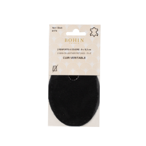 Sew-on oval leather repair patches