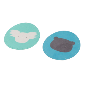 Iron on oval repair patches - "kids"