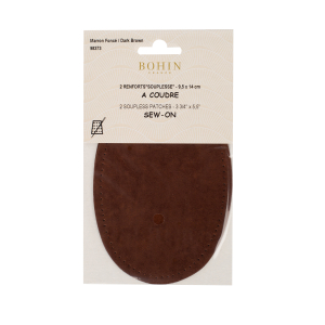 Sew-on suede oval repair patches