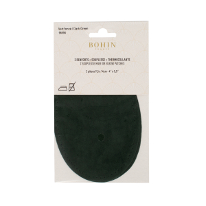 Suede iron on oval repair patches