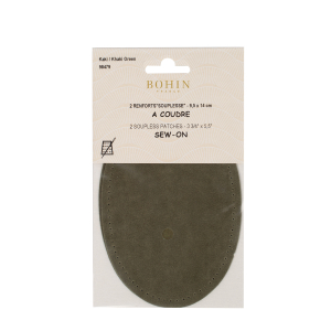 Sew-on suede oval repair patches
