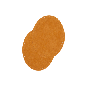 Suede iron on oval repair patches