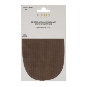 Iron on oval repair patches - "corduroy"