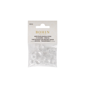 Plastic fastening for wooden rings 