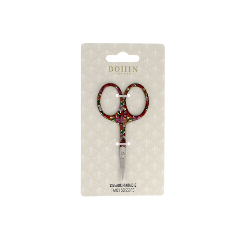 Fancy embroidery scissors - Blossom collection - Orange - Blister x1