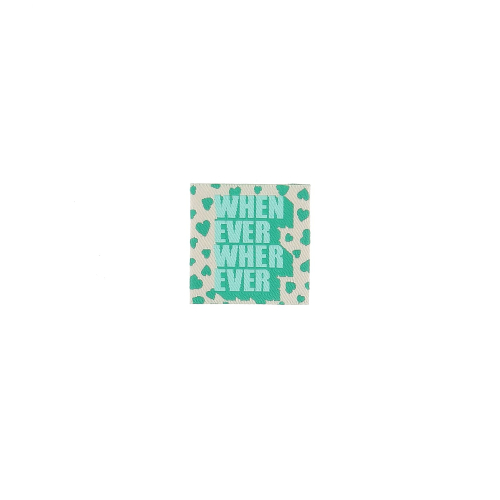 ETIQUETTE A COUDRE "WHENEVER WHEREVER" - VRAC